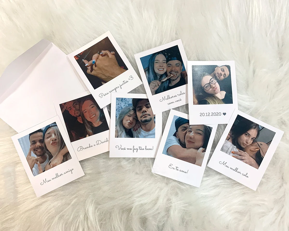 kit 10 unidades de Polaroids Personalizadas com Frases